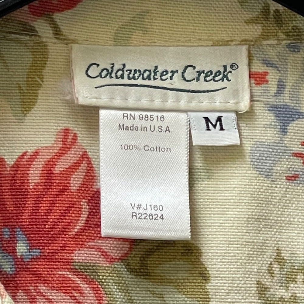 Vintage Coldwater Creek Med Floral Tapestry Jacket Cottagecore Cropped Boho 90's - Picture 4 of 13
